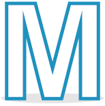 Icon showing the letter M