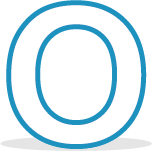 Icon showing the letter O