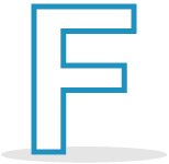 Icon showing the letter F