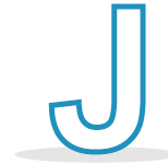 Icon showing the letter J