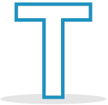 Icon showing the letter T