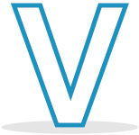 Icon showing the letter V