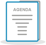 Icon representing a meeting agenda