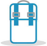 Backpack icon representing Give & Go service