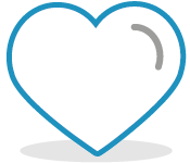 Illustrated icon of a heart