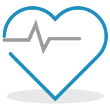 Heart and heartbeat icon