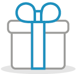 Gift icon to represent staff benefits