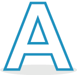 Icon showing the letter A