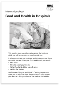 Document cover showing staff member assisting older patient to eat