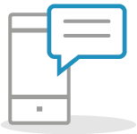 Phone icon with speech bubble