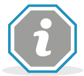 Icon of a road stop sign with and information sign