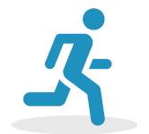 Icon of person jogging