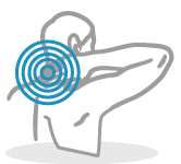 Sketch of body part with target over neck