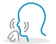 outline of person sneezing