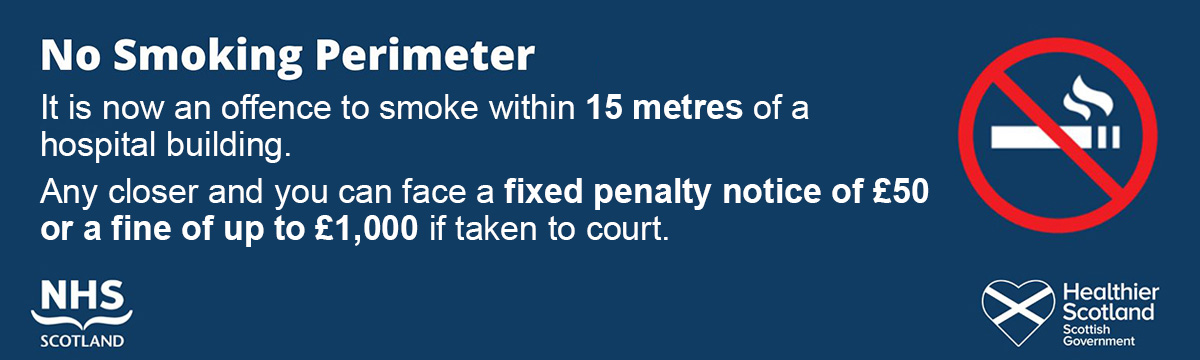 From 5 September it's an offence to smoke within 15 metres of a hospital building
