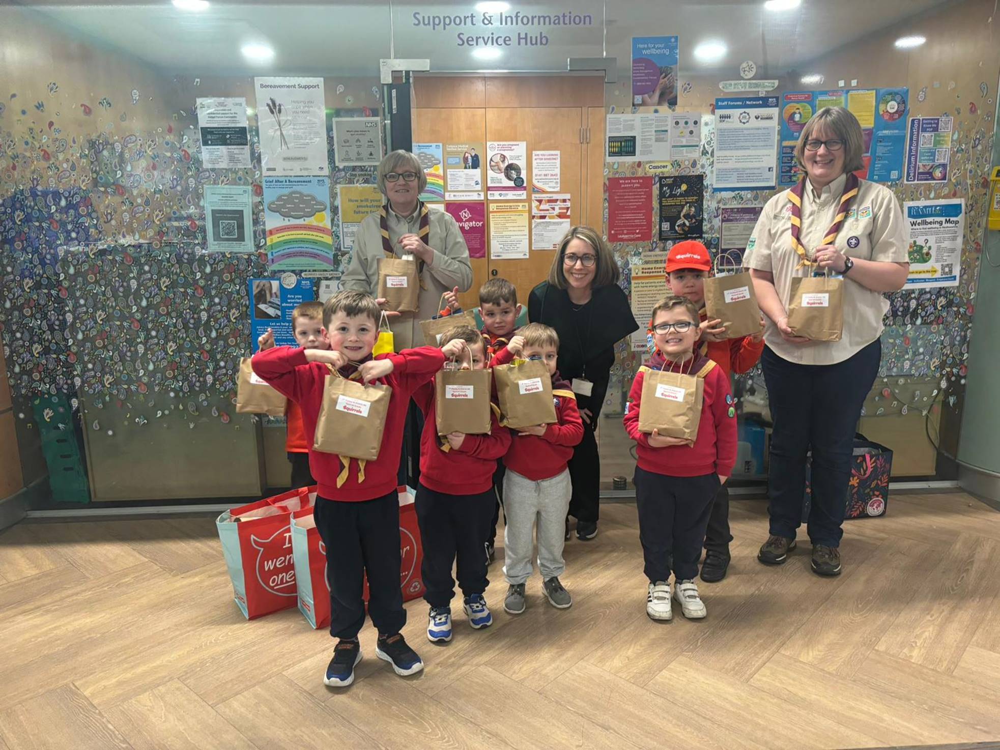 Generous Scout group donate toiletry essentials for hospital patients