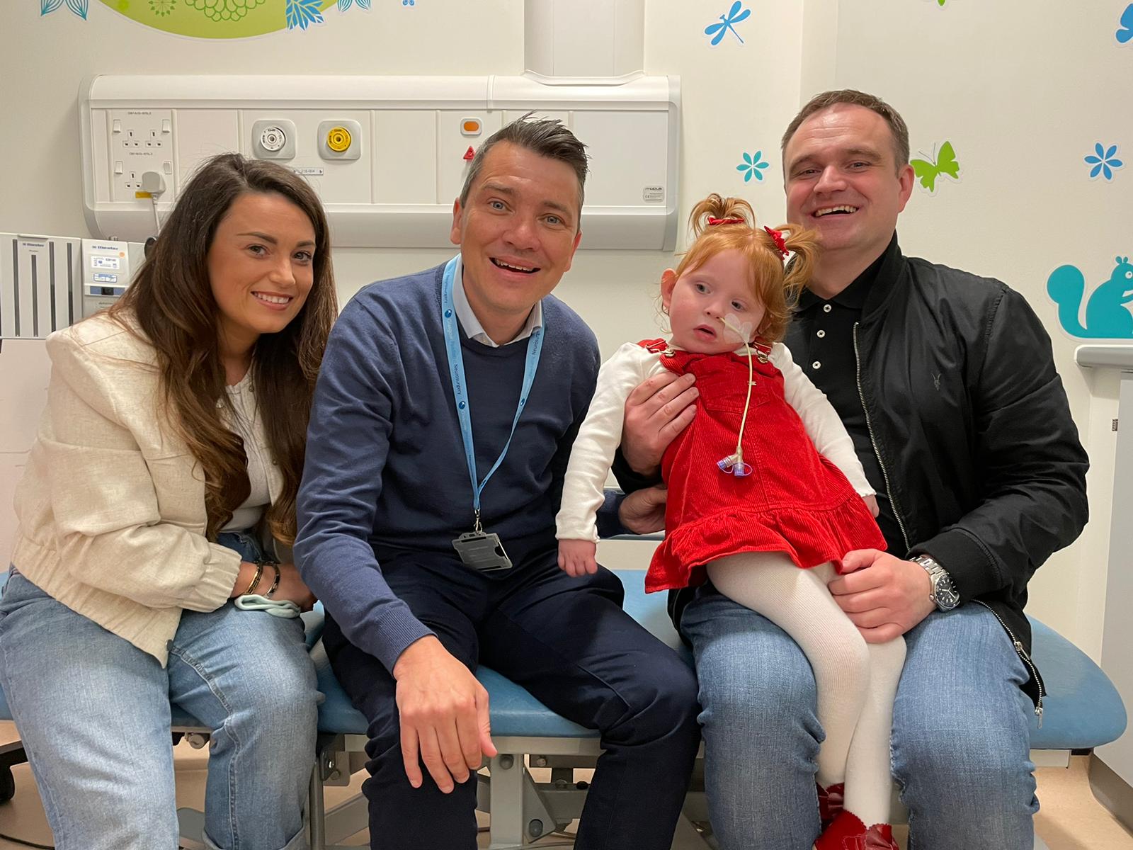 Glasgow toddler with rare condition has her brain ‘rewired’