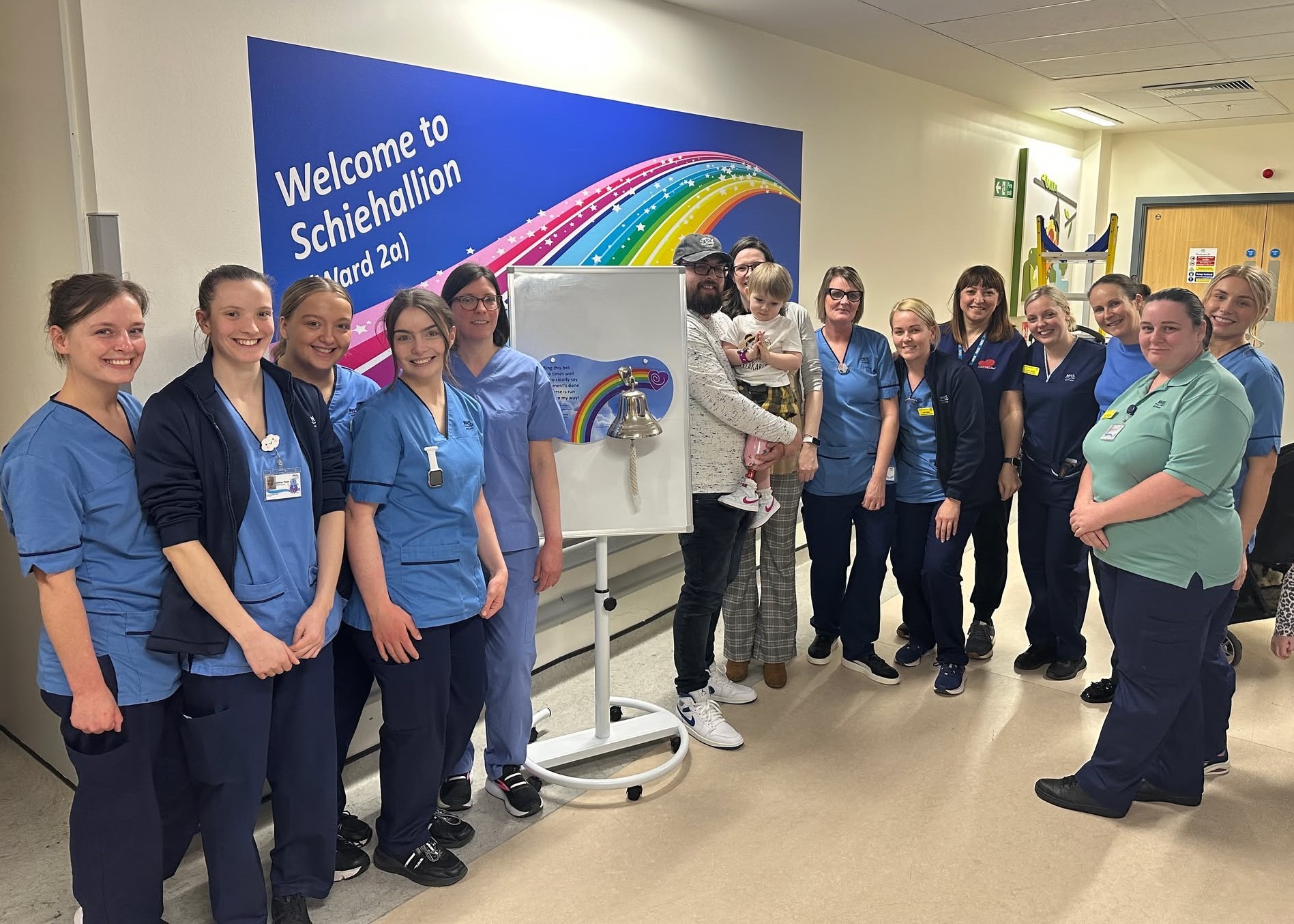 Two-year-old Sarah-Ceit rings bell cancer free