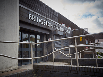 External photo of Bridgeton Health Centre Entrance