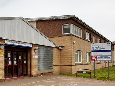 External photo of Drumchapel Health Centre entrance