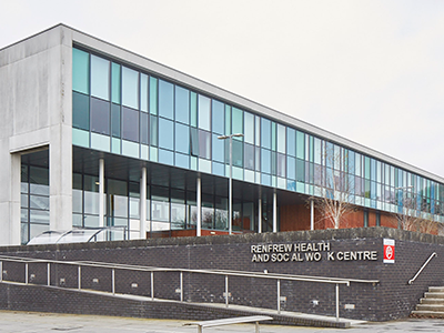 External photo of Renfrew Health and Social Care Centre