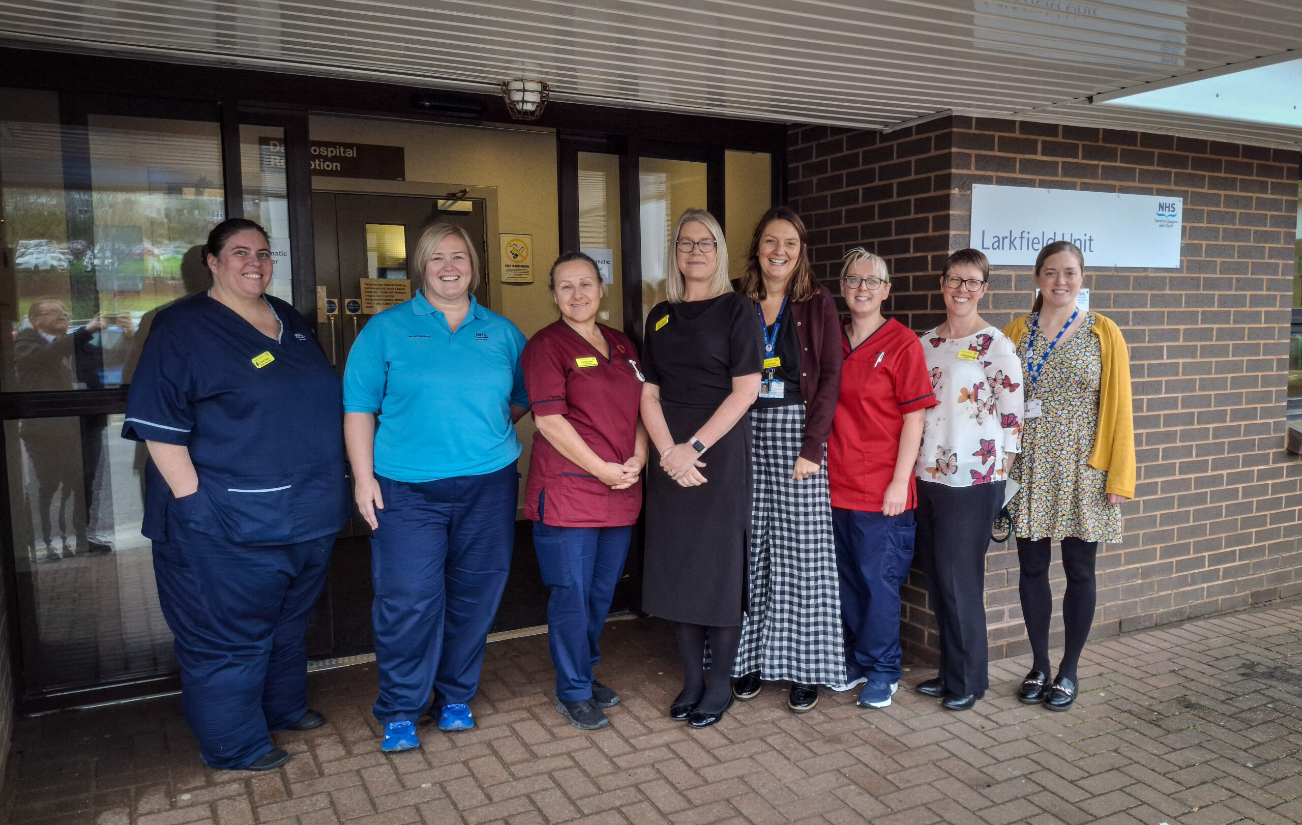 NHSGGC staff outside the Larkfield unit