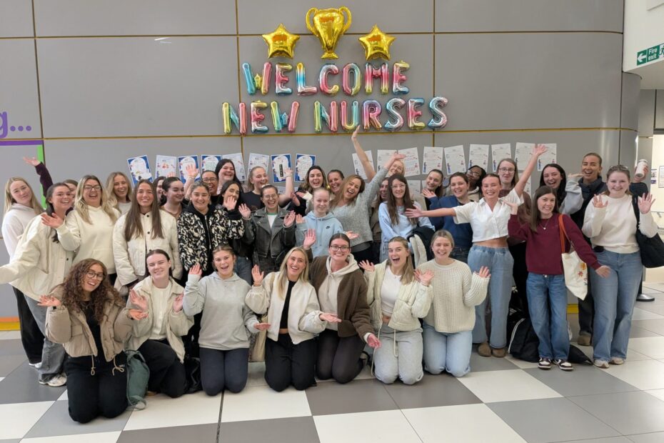 The newly qualified nurses who will be working in paediatrics at the Royal Hospital for Children.