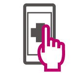 Icon to represent accessing health care information online