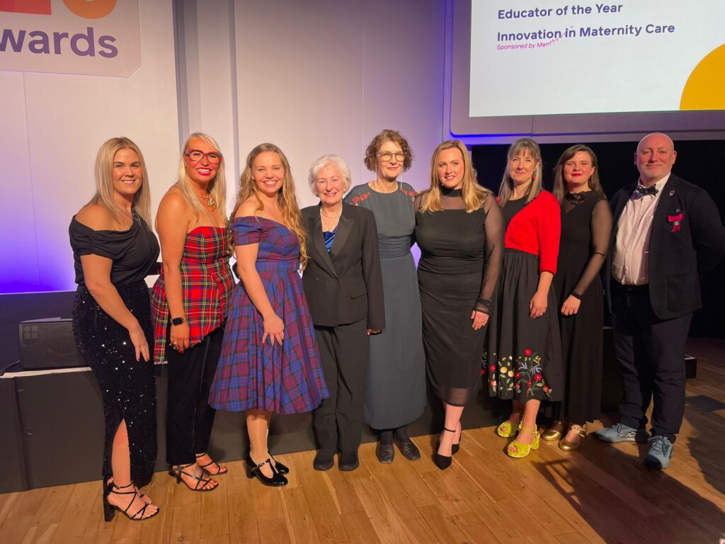 Scottish NHS staff line up for a picture at the RCM Awards.