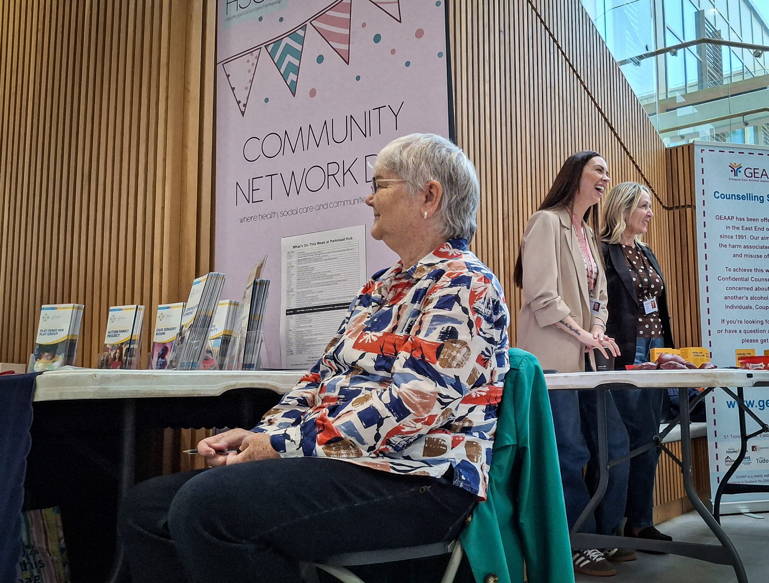 One of the stallholders takes a seat during a busy day.