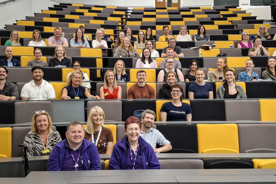 Some of the attendees at the Stroke Best Practice Event, sitting in the lecture theatre at the Teaching and Learning Centre.