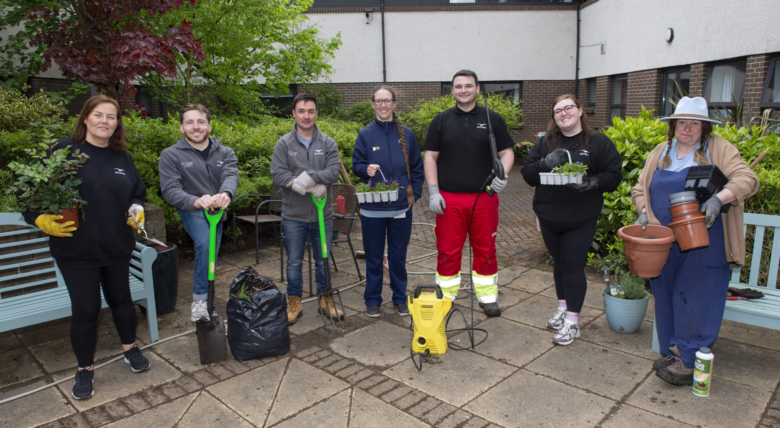 Volunteers transform hospital garden into welcoming outdoor space
