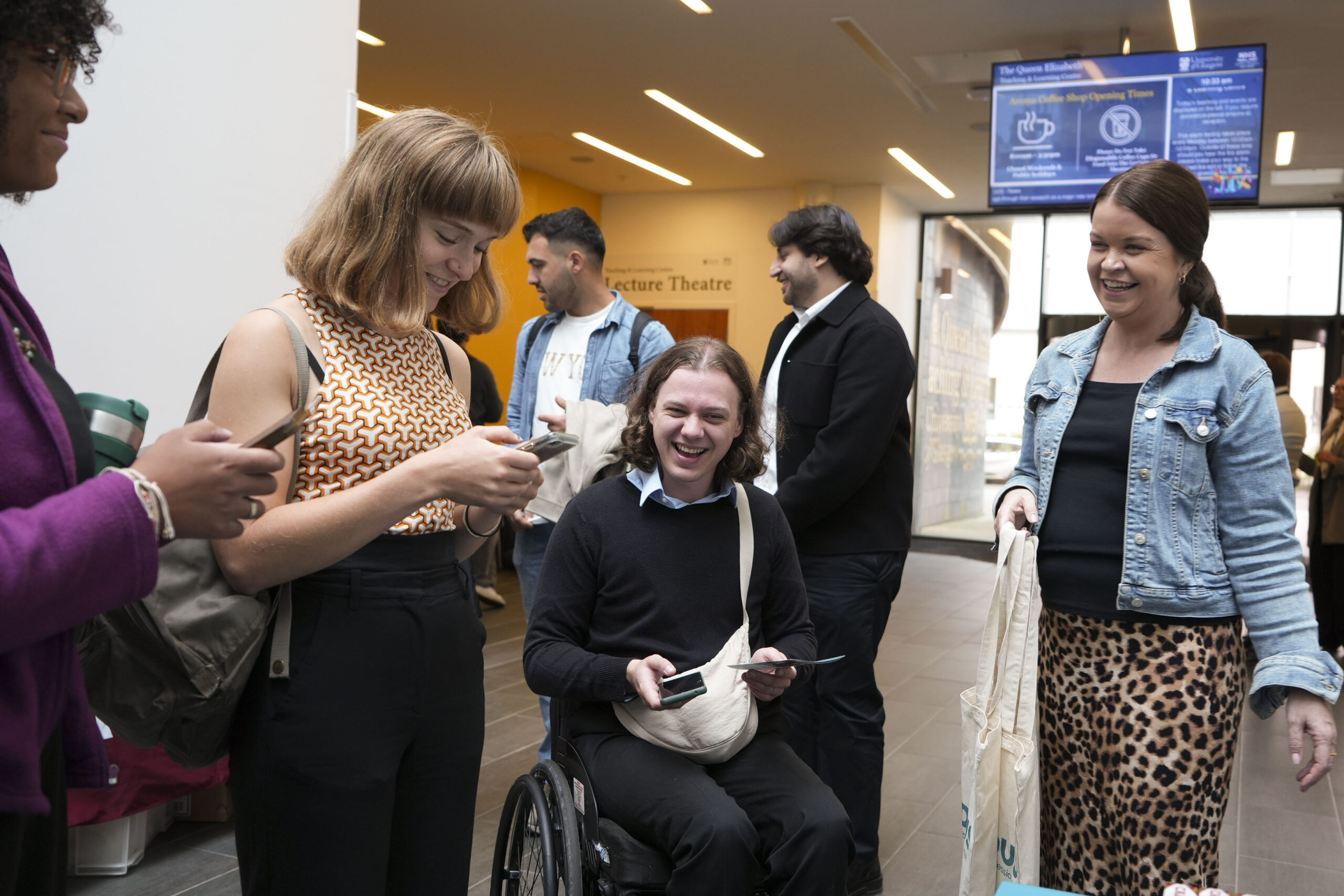 Three FY1s share a joke during the day's proceedings
