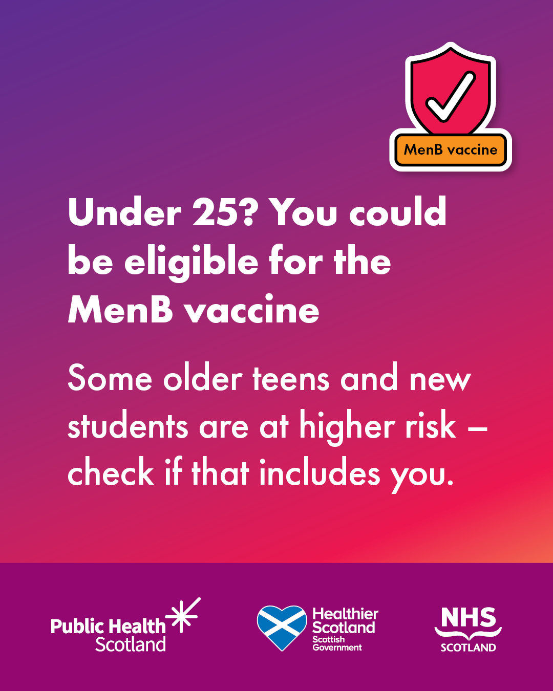 Students urged to get MenB vaccine ahead of university and college start