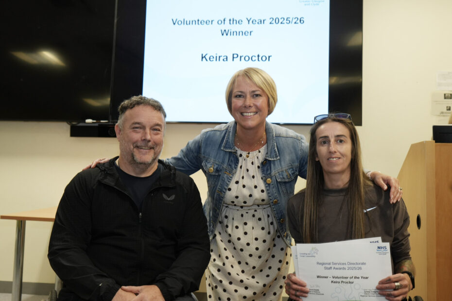 Volunteers of the Year Keira, right, with her two nominators.