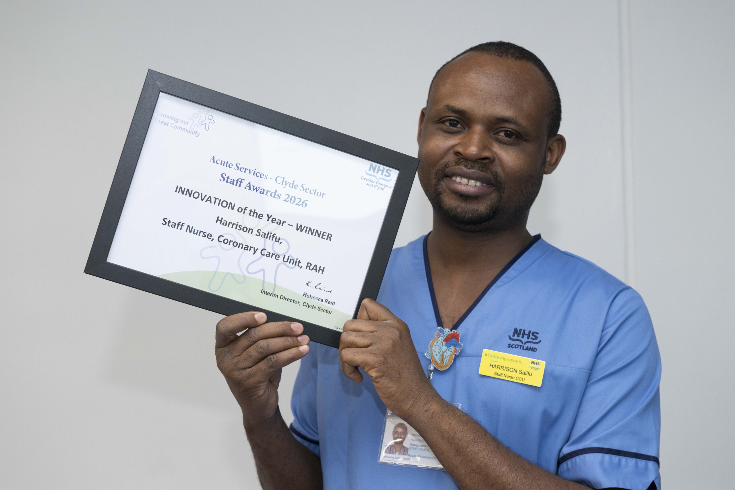 Innovation award winner Harrison Salifu