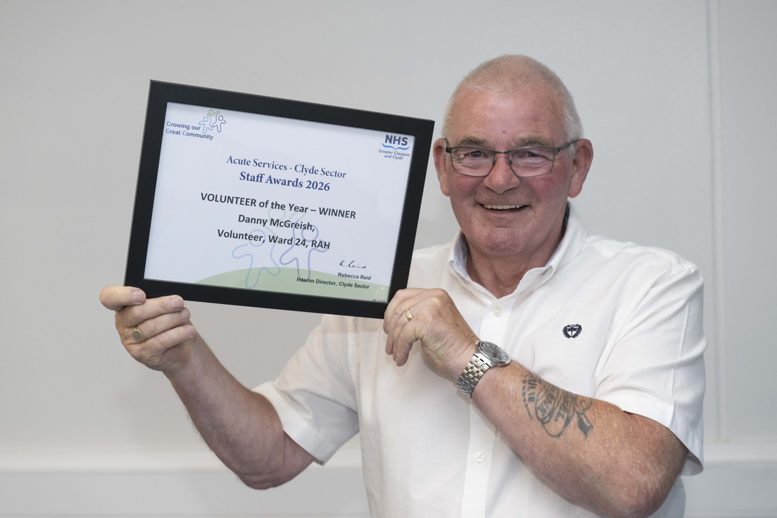 Volunteer award winner Danny McGreish